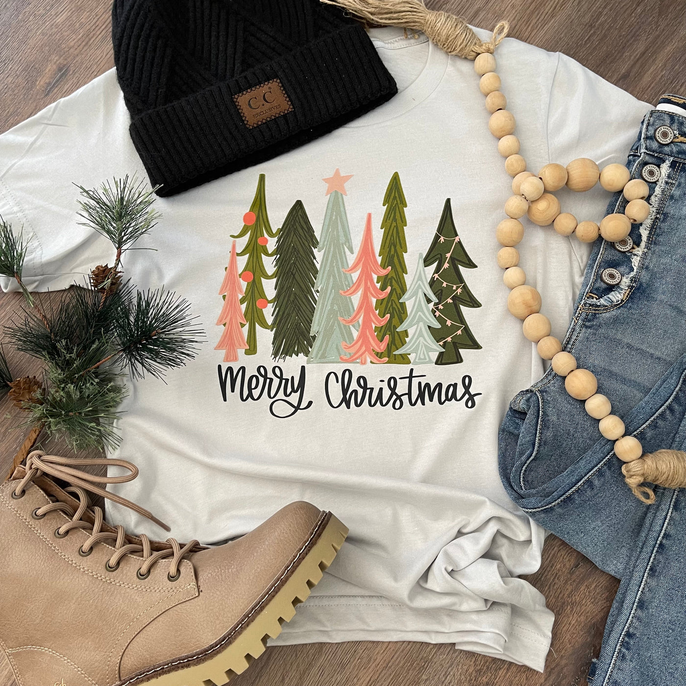 Merry Christmas Trees Tee