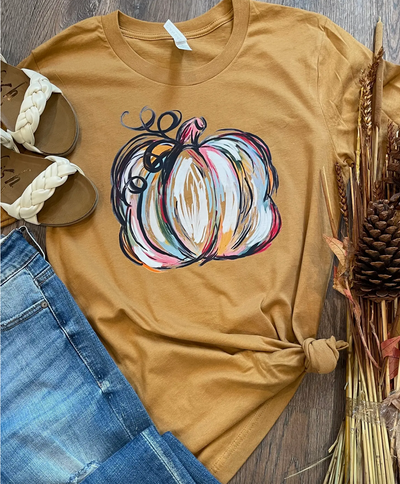 Watercolor Pumpkin Tee