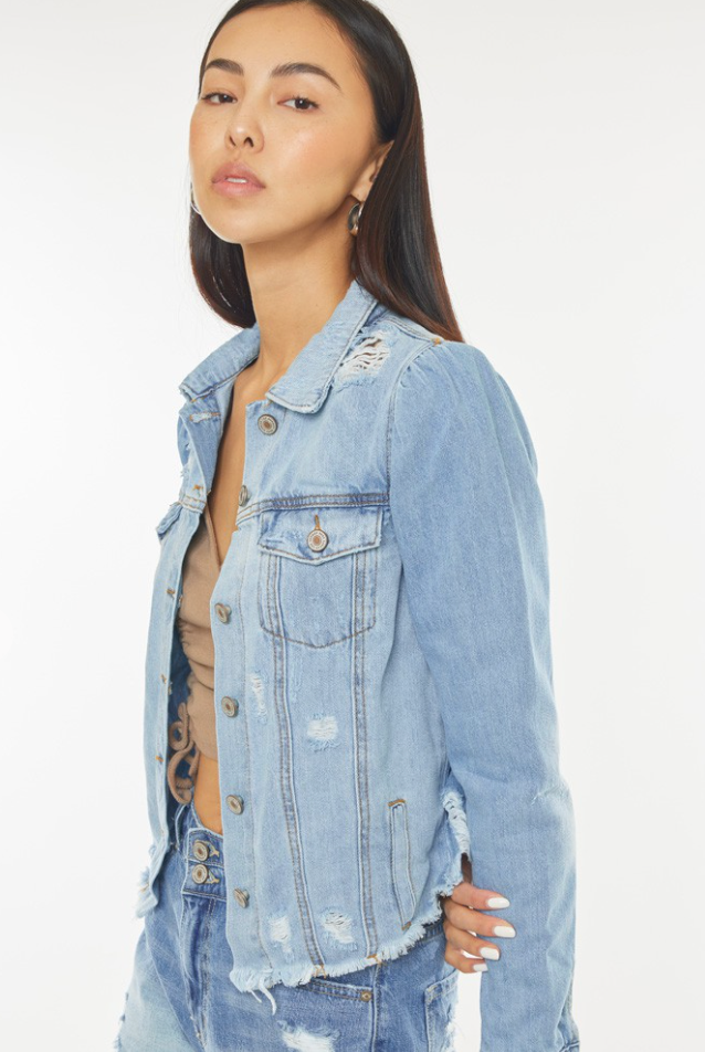 Princess Sleeve Denim Jacket