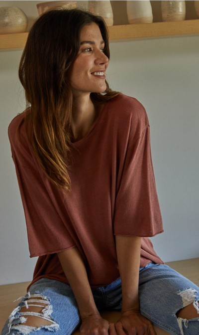 Cinnamon Linen Sweater