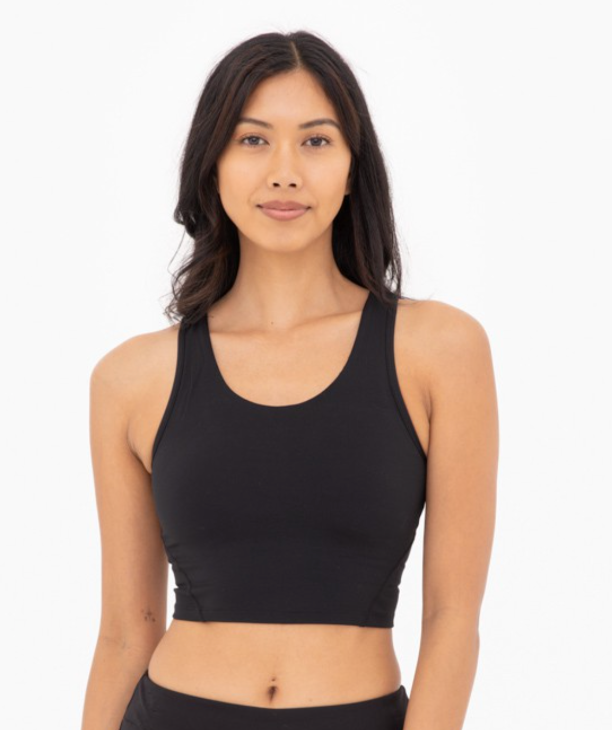 Black Elongated Sports Bra