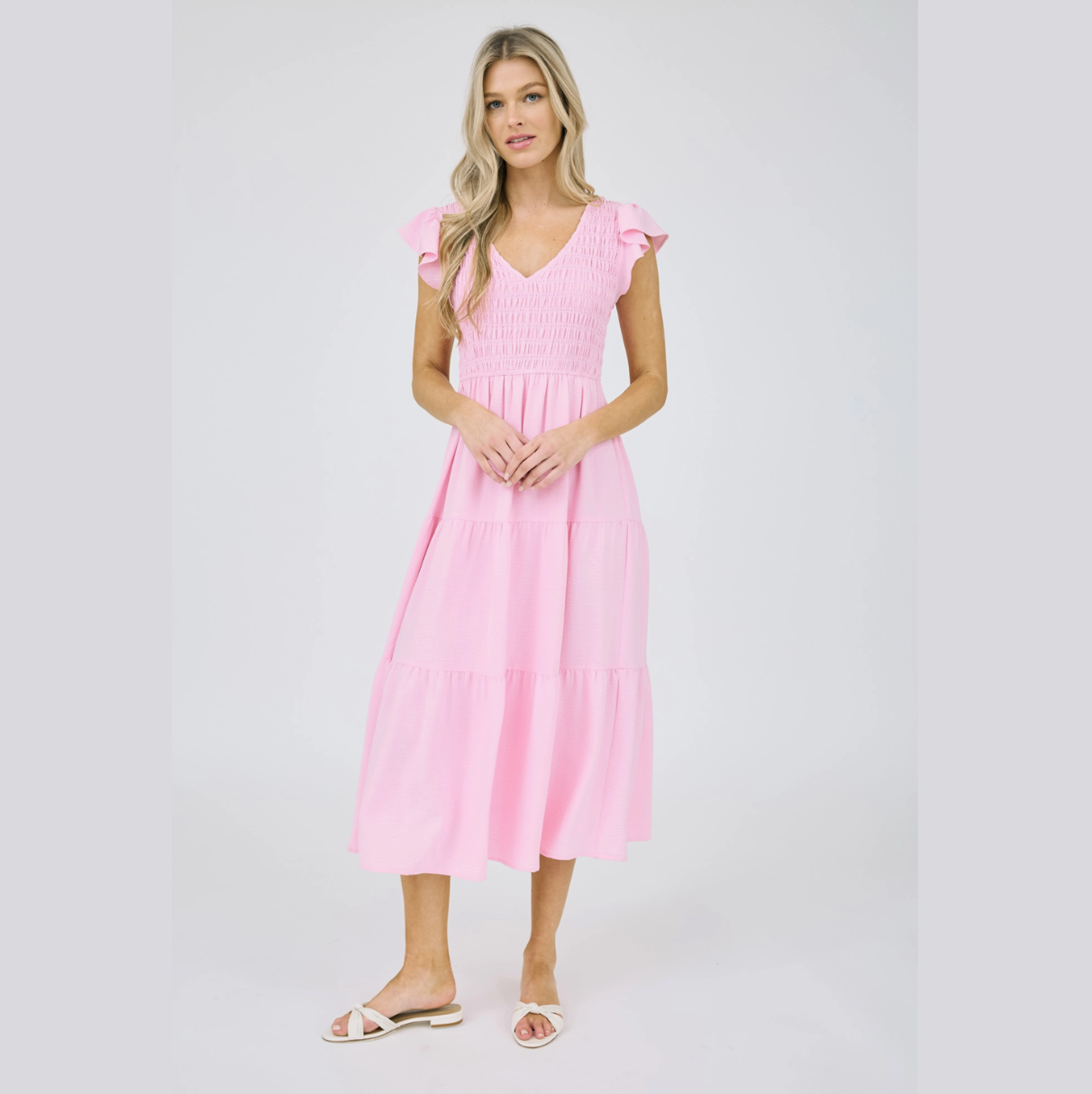Flutter Sleeve Maxi Dress