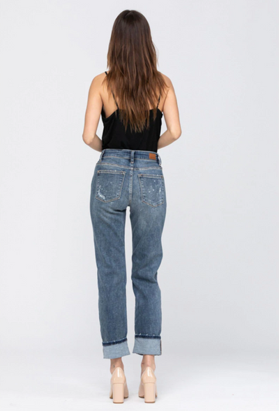 Judy Blue Bleach Splash Boyfriend Jeans