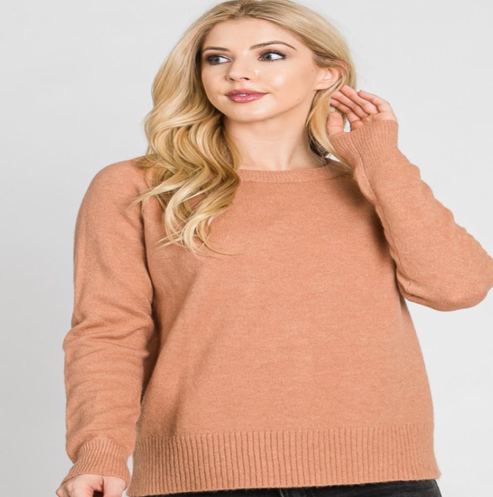 Relaxed Pullover Sweater in Rum