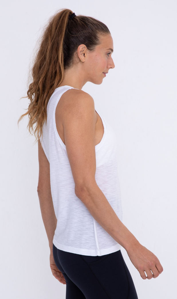 White Boxy Fit Tank