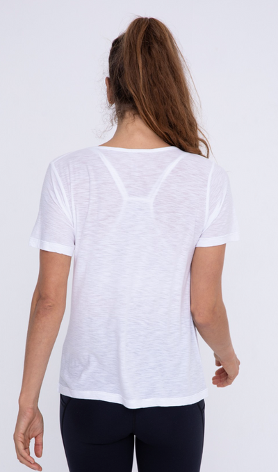 White V-Neck Tee