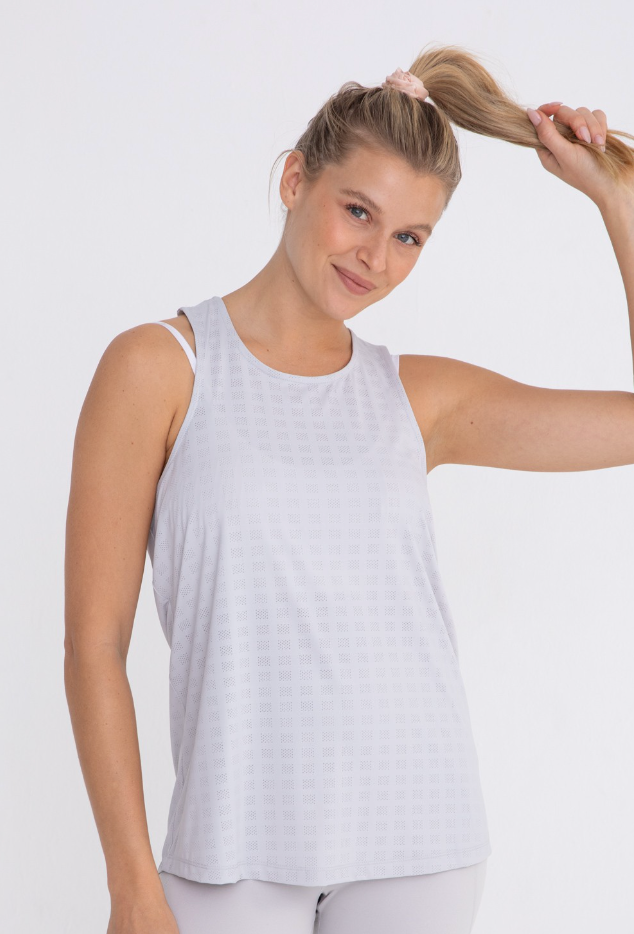 Light Grey Twisted Racerback Tank