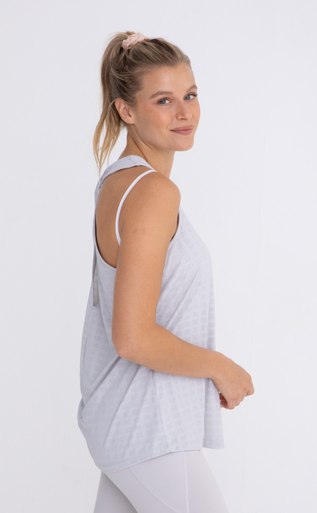 Light Grey Twisted Racerback Tank